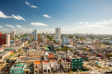 Fototapeta na wymiar Havana buildings. Aerial view
