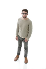 Fototapeta premium portrait of a serious young man. Photo in full length