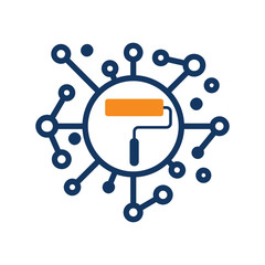 Technology Paint Logo Icon Design