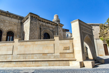 Fototapeta na wymiar Juma mosque in Icheri sheher (Old Town) of Baku. Republic of Azerbaijan