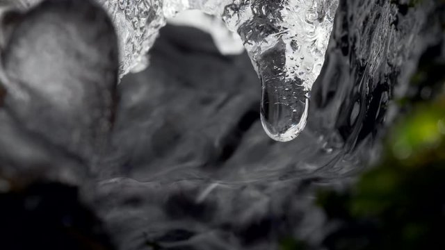 Ice thawing in spring