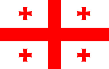 Flag of Georgia. Vector illustration. 10eps - obrazy, fototapety, plakaty