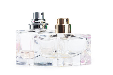 Bottle of perfume isolated of white background