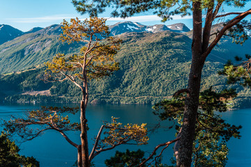 Fjord with mountains, Norway