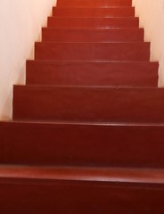 staircase with red big steps rising to infinity and beyond