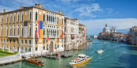 Foto op Canvas Venetië Italië, panorama van het Canal Grande © Delphotostock