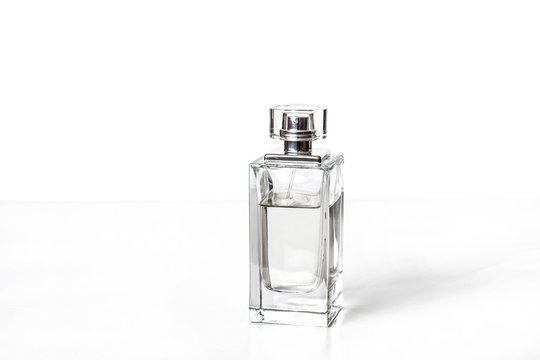 Perfume bottle, isolated on white background