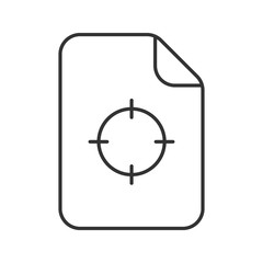 Printing registration mark linear icon