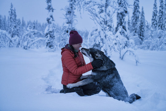 Woman with dog