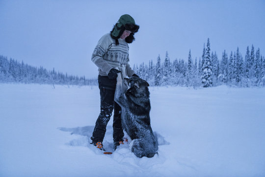 Woman with dog