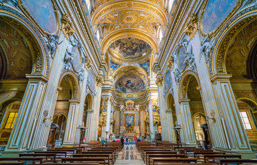 Fototapeta na wymiar Church of Santa Maria in Vallicella (or Chiesa Nuova), in Rome, Italy.