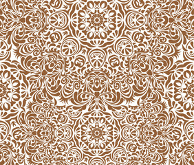 floral pattern motif coloring a mandala drawn with a pen. gold, yellow and white. Ethnic, fabric, motifs. Vector, abstract mandala flower. Decorative elements for design. EPS 10.