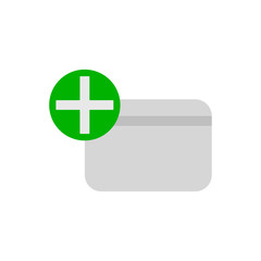 Add new credit card flat icon