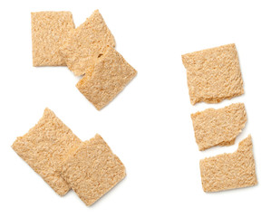 Crisp Bread Graham Isolated on White Background
