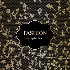 invitation card with lace ribbon