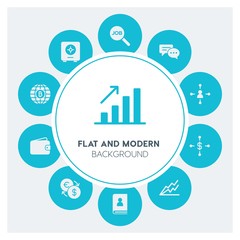 business, money, charts Infographic Circle fill Icons Set. Contains such Icons as  business,  website,  elements,  background,  pattern,  illustration,  banner and more. Fully Editable. Pixel Perfect