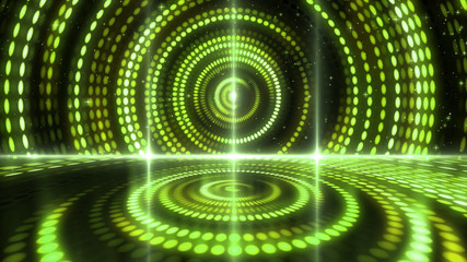 Fototapeta premium Futuristic abstract glittering colorful and elegance light dots pattern for stage show and video jockey background and screensave