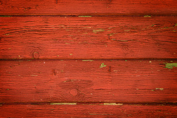 Big old dark orange wood plank texture with vignette. Wood boards backdrop. Grungy retro wooden structure desktop image. Old ragged orange wood decorative background. Shabby timber desktop pattern.