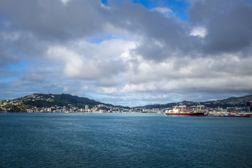 Wellington city view from the sea, New Zealand © daboost