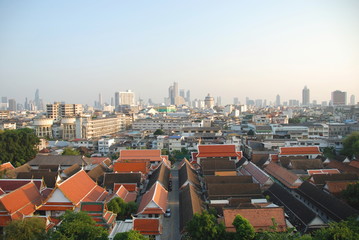 Obraz premium Bangkok panorama from Golden Mountain temple