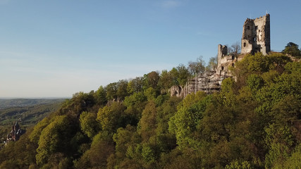 Fototapeta na wymiar Drachenfels ruin in Koenigswinter Siebengebirge Germany