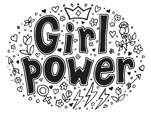 Girl power quotes and illustrations