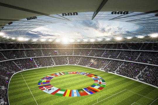 Stadion mit Länderflaggen 1