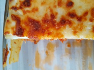 Obraz na płótnie Canvas Homemade lasagna top angle food