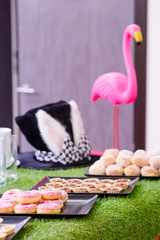 Fête avec donuts