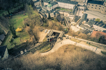 Aussicht auf die Stadt Salzburg von der Festung Hohensalzburg in Österreich