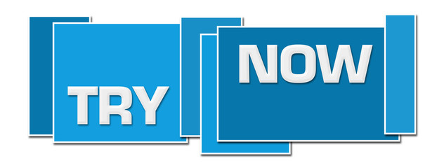 Fototapeta premium Try Now Blue Colorful Boxes 