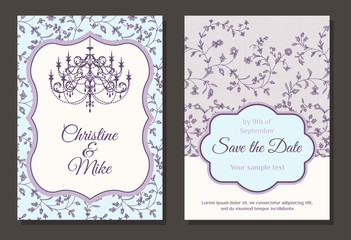 invitation card for wedding, romantic event