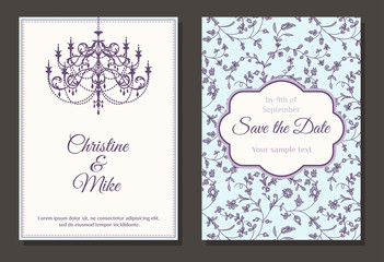 Obraz premium invitation card for wedding, romantic event