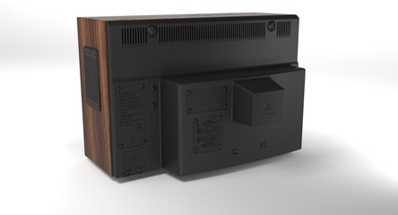 Obraz premium 3D rendering - old tv isolated on white background.