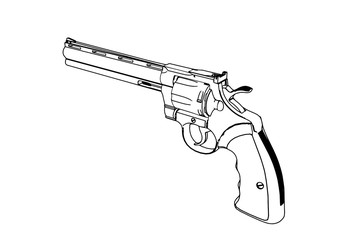 outline of a gun vector.