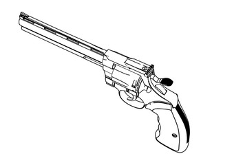 outline of a gun vector.