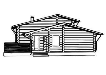 vector house sketch