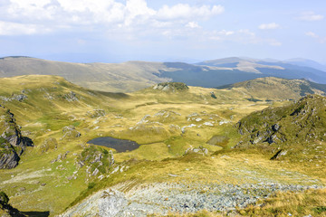 Fototapeta premium Daylight picturesque view to rocky mountains
