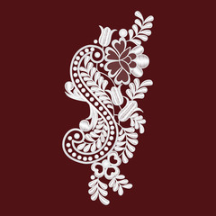 lace flowers decoration element