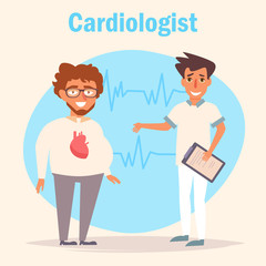 Cardiologist. Medicine Vector.