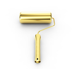 Paint roller isolated on white background 3d render