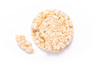 Food concept Rice cracker or Rice cake on white background