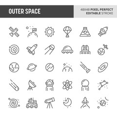 Outer Space Vector Icon Set