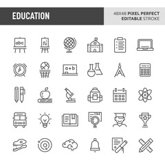 Education Vector Icon Set