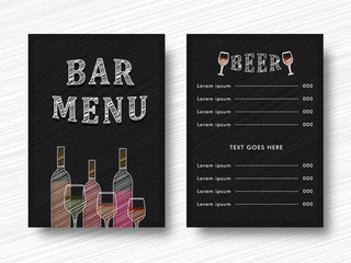 Creative Restaurant Menu Card design with front and back page view.