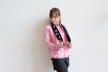 エクササイズする日本人女性
