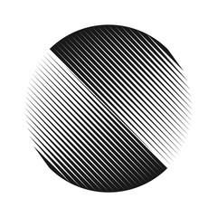 Abstract halftone lines circle background. Vector modern design diagonal lines pattern.