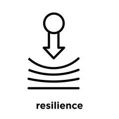 resilience icon isolated on white background