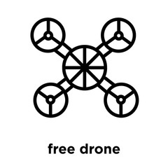 Fototapeta premium free drone icon isolated on white background