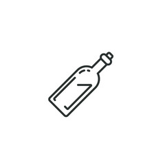 Black and white linear bottle icon